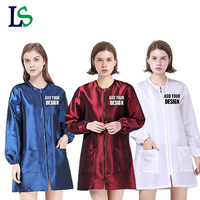 Uniforme de barbier personnalisé à manches longues, veste de barbier, uniforme scolaire, cape de barbier personnalisée, veste de toilettage pour animaux avec votre logo