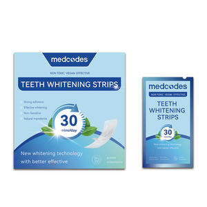 28/42/56 şeritler özel etiket Premium etkili lekeleri kaldırmak olmayan peroksit toksik olmayan Vegan nane beyazlatma diş şeritleri - Product Image 3