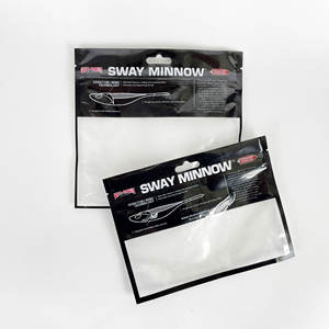 Sacs personnalisés pour leurres de pêche imprimés en héliogravure avec trou Euro, soufflet latéral recyclable et fermeture éclair pour l'emballage d'appâts souples - Product Image 4