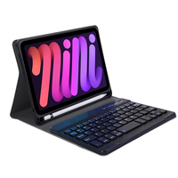 6e génération étui pour tablette clavier, coque souple sans fil magnétique couverture en cuir Pu pour Apple Ipad Mini 6 8.3 pouces 2021