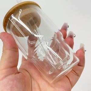 Reusable Double <b>Walled</b> 3Oz Mini Shot Snow Globe Glass Tumbler With Pre-Drilled Hole Suitable for <b>Vinyl</b> - Product Image 3