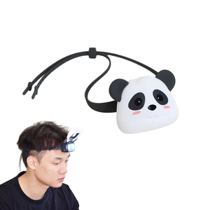 Lampe <span class=keywords><strong>frontale</strong></span> rechargeable en silicone Panda pour enfants - Portable, indice IP33, LED réglable, lumière d'urgence pour le camping, mini lampe de Noël - Product Image 6