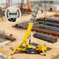 Mini-grue araignée télécommandée sans fil pour travaux de remplacement de unités de climatisation
