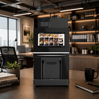 Machine à café expresso Jetinno JL26B-ES4C avec écran tactile de 14 pouces et réservoir de poudre instantanée de 3 L