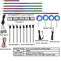 Systèmes de voiture d'éclairage ambiant à led décoratifs universels K4 symphony pour b.mw f10 a.udi a5 b8