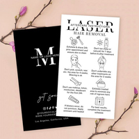 Logotipo impreso personalizado Tarjeta de cuidado del cabello de color Instrucciones de cuidado posterior del cabello teñido Guía del cabello tratado con color de peluquería