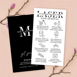 Logotipo impreso personalizado Tarjeta <span class=keywords><strong>de</strong></span> cuidado del cabello <span class=keywords><strong>de</strong></span> color Instrucciones <span class=keywords><strong>de</strong></span> cuidado posterior del cabello teñido Guía del cabello tratado con color <span class=keywords><strong>de</strong></span> peluquería - Product Image 3