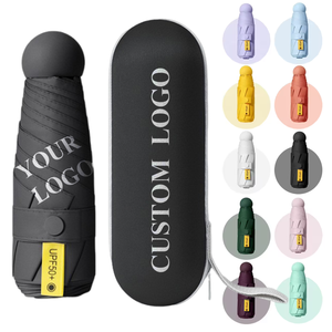 5 Folding Umbrella Personal Logo Sunshade Custom Logo Portable UV Resistant Gel Mini Umbrella Hand Fold Umbrella with logo