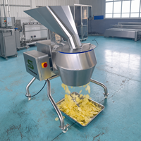 Hoge capaciteit aardappel-wortel-cassave snij- en raspmachine, gegolfde chips groentesnijder, 304 roestvrij staal