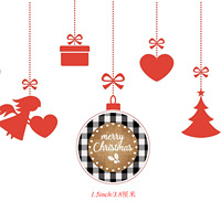 Rollo de Adhesivos Decorativos para Repostería de Regalos Navideños, 1.5 Pulgadas, Patrón a Cuadros, Adhesivo de Papel Kraft con Feliz Navidad