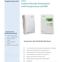 Monitor de Calidad del Aire Interior 3 en 1 Tongdy con Sensores de CO2, Temperatura y Humedad, Clasificación IP30