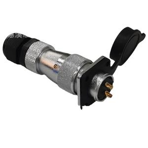 Prise et fiche d'aviation WS20P20PG en alliage de zinc, contact en cuivre plaqué or, connecteur basse tension à filetage PG - Product Image 1