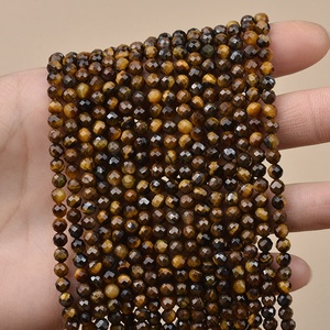 Vente en gros de perles rondes de haute qualité de 4mm à facettes en pierre naturelle pour la fabrication de bijoux et de bracelets - Product Image 5