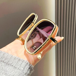 Lunettes de soleil femme été soleil UV it nouvelle mode grand visage lunettes de soleil amincissantes polariseur de sens avancé - Product Image 3