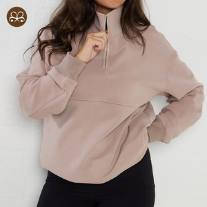 Vêtements de maternité de haute qualité à logo personnalisé <span class=keywords><strong>pull</strong></span> chaud en polaire à fermeture éclair et quart pour femmes <span class=keywords><strong>pull</strong></span> d'<span class=keywords><strong>allaitement</strong></span> - Product Image 3
