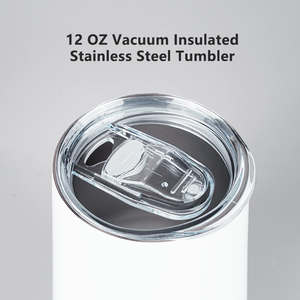 Paquete de 50 vasos de vino de acero inoxidable con aislamiento de doble pared de 12oz, 50 paquetes de sublimación en blanco, vasos para promociones - Product Image 6