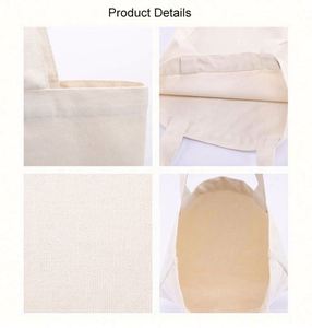 Sac fourre-tout en toile de coton réutilisable et écologique, design tendance, avec logo personnalisé imprimé – Vente chaude en gros - Product Image 2