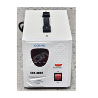 Stabilisateur de tension automatique monophasé SDR-3000VA de type relais/microprocesseur, régulateur AVR 220/230VAC, affichage LED, CE RoHS