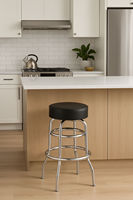 Tabouret de bar moderne au design contemporain, logo personnalisé, pivotant, chromé, tabouret de magasin
