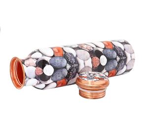 Bouteille d'eau en cuivre pur Inde imprimé fabricant grossiste échantillon gratuit vente directe d'usine - Product Image 4