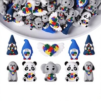 Perles décoratives en vrac en PVC et silicone 3D, motif animaux de dessin animé (chiots), qualité alimentaire, pour la fabrication de stylos, bijoux et projets DIY