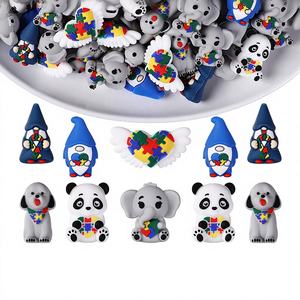 Cuentas sueltas de silicona PVC 3D con diseño de animales y cachorros, de grado alimenticio, para decoración, bolígrafos, joyería y manualidades DIY, venta al por mayor - Product Image 4