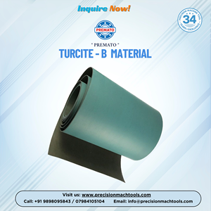 Tira de Material Anti-Fricción Turcite B para Guias de Máquinas de Rectificado, Revestimiento de PTFE Resistente al Desgaste, 50 kg, Hecho en Gujarat, India - Product Image 2