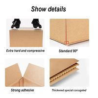 Boîtes d'Expédition Personnalisées avec Logo Imprimé, Ondulées et Recyclables, en Carton Marron Résistant pour Déménagement