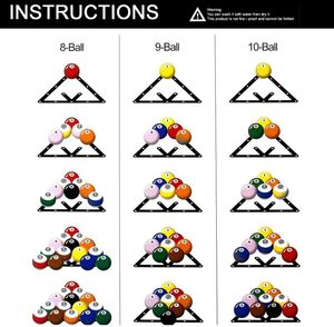 Cueelf <span class=keywords><strong>Billard</strong></span> Triangle Feuille Pool Ball Positionnement Autocollant Table Pool Cue Accessoires ou Magic Ball Rack 8 et 9 et 10 Ball - Product Image 4