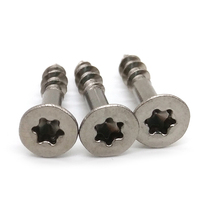 Sekrup kepala datar presisi kustom Tiongkok sekrup kepala Countersunk Hex Torx 304 baja tahan karat M2x3 Torx 5 sekrup