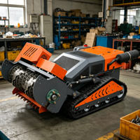 Débroussailleuse industrielle autopropulsée hydraulique à télécommande, vente directe usine, pour la coupe de l'herbe sur les pentes et en montagne