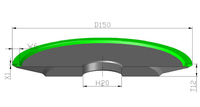 Vente directe d'usine de disques à débavurer avec liant résineux LD2 150x20x6x2, disques de meulage diamantés de 6 mm d'épaisseur pour machines à scier