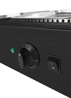 Vitrine chauffante électrique pour aliments, capacité 80L, contrôle manuel de la température (1°C), chauffage 910W, fonctionnement 24h/24 pour buffet