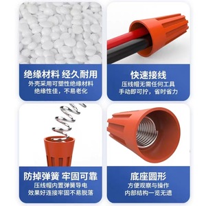 ฝาครอบขั้วต่อสายไฟแบบเกลียว Hx Haixia ขนาด 2.5 ตร.มม. ผลิตจากพลาสติก ได้รับการรับรองมาตรฐาน UL สำหรับงานไฟส่องสว่างและสายไฟฟ้า - Product Image 3