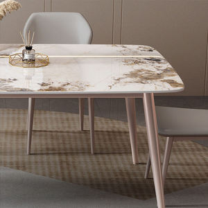 Set da Pranzo Nordico Minimalista per <span class=keywords><strong>6</strong></span> Persone con <span class=keywords><strong>Tavolo</strong></span> in Marmo e Sedie, Arredamento Ecologico per Sala da Pranzo - Product Image 3