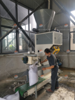 Machine d'emballage semi-automatique, machine de pesage, de remplissage et d'ensachage, ensacheuse à alimentation par bande de 25-50 kg pour terre, sable, compost, engrais