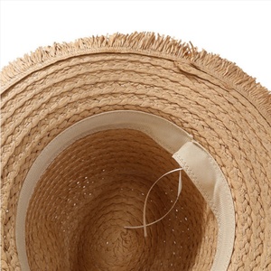 Chapeau de paille Panama fait main personnalisé avec garniture à pompons colorés, chapeau Fedora unisexe, accessoire de plage, chapeau de soleil d'été pour adulte - Product Image 3