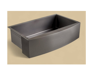 Fregadero de Cocina Rústico de Acero Inoxidable Sólido Premium, Tipo Apron Front, Hecho a Mano, Acabado Martillado o Cepillado, Tazón Profundo - Product Image 1