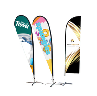 Drapeau de plage Blade à succès, bannière résistante au vent pour extérieur et intérieur, drapeau plume personnalisé pour base de roue de voiture pour concessionnaires