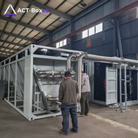 Conteneur minier industriel en acier refroidi par eau, boîtier personnalisable pour processeur de données informatique