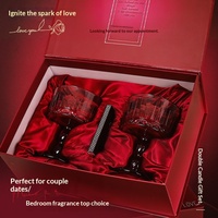 Coffret Cadeau Bougies Aromatiques Rose Romantique (Boîte Cadeau Muse Rose) Cire de Soja Mélangée Cadeaux Parfumés pour Mariage et Douche Nuptiale