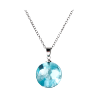 Collier en alliage avec pendentif en verre double face représentant la Lune, la Terre, le Soleil, des planètes du système solaire, une galaxie et une nébuleuse, cadeau de mariage ou de fiançailles pour femme
