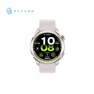 Montre connectée HAYLOU Solar Neo 2 41-43 mm ronde AMOLED avec GPS, suivi du rythme cardiaque et du sommeil, bracelet textile unisexe, boîtier en acier inoxydable - Product Image 1