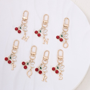 Mengda Anglais Alphabet Casque Charme; Cherry Cute Bag Car Keychain Décoration Accessoire. - Product Image 5