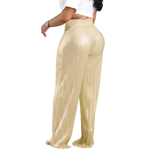 <span class=keywords><strong>Pantaloni</strong></span> <span class=keywords><strong>larghi</strong></span> a grinza opaca <span class=keywords><strong>pantaloni</strong></span> Casual da <span class=keywords><strong>donna</strong></span> alla moda - Product Image 6