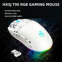Souris de jeu sans fil RGB 2,4 GHz, rechargeable 750 mAh, pour droitier, silencieuse, 3 modes BT1 BT2, en promotion