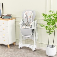 Chaise haute pliable multifonctionnelle pour bébé Clafbebe, en plastique, avec ceinture de sécurité à 5 points, hauteur réglable, chaise d'alimentation pour bébé