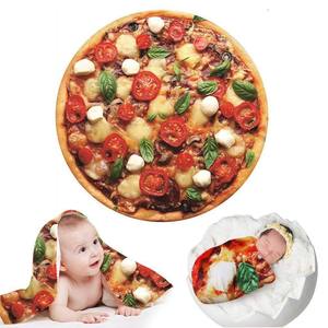Couverture à pizza double face drôle réaliste nourriture taille <span class=keywords><strong>adulte</strong></span> couverture pizza jeter couverture ronde pour lit canapé pique-nique - Product Image 6