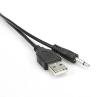 Câble adaptateur audio USB vers 3,5 mm stéréo AUX avec gaine en PVC, prix d'usine, pour voiture, MP3/ordinateur portable