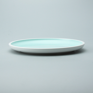 Assiettes à dîner en porcelaine <span class=keywords><strong>Steak</strong></span>, plats à dîner en céramique Style nordique deux tons de couleur, blanc vert vaisselle en céramique nouveau Design 1 pièce - Product Image 6